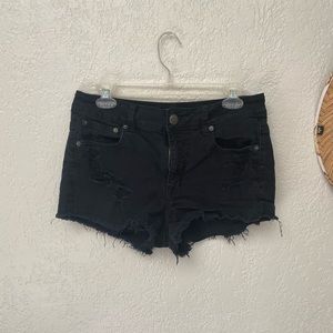 American Eagle Black Denim Shorts. Size 10